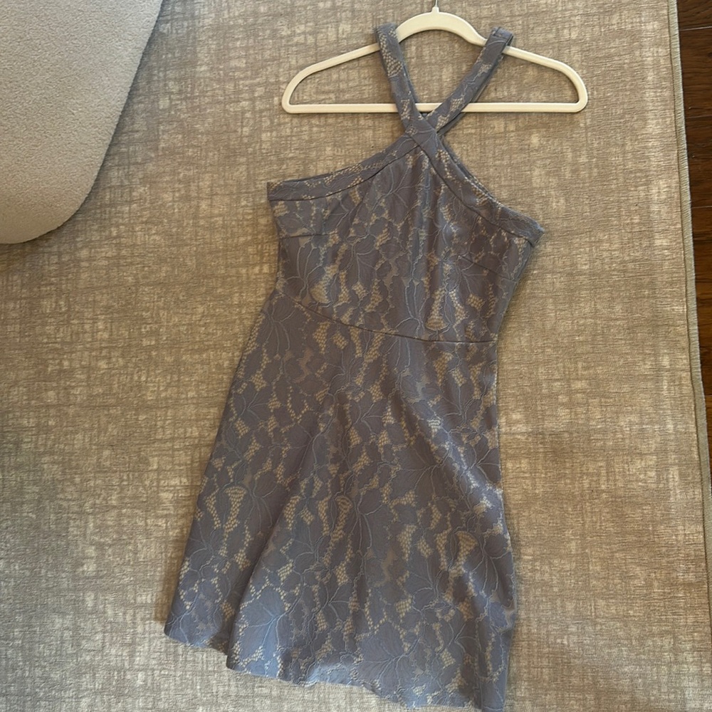 She + sky lace purple dress